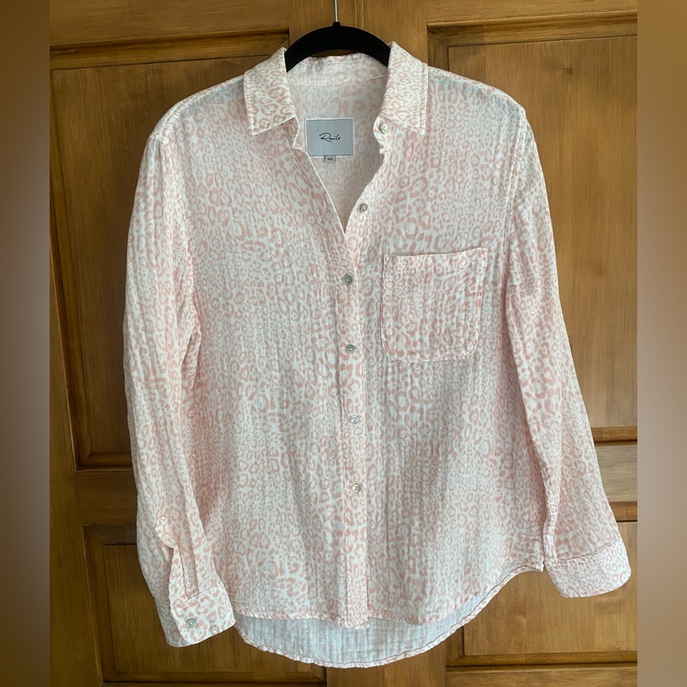 Rails Blush Animal Print Shirt